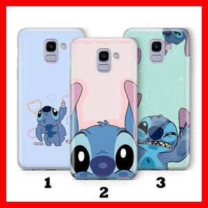 Capa de telefone Stitch K8 para Samsung Galaxy A3 A5 A6 A7 A8 J3 J5 J6 J7 Modelos Disney Personagem de desenho animado Alien Criatura Cachorro Panda Amigo
