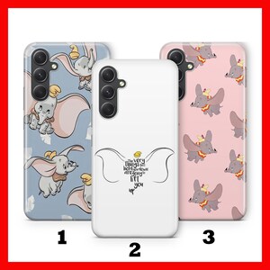 Custodia per telefono DUMBO 3 per Samsung A13 A14 A15 A16 A25 A26 A33 A34 A35 A36 A53 A54 A55 A56 A72 A73 + altri modelli Disney Cartoon Elephant