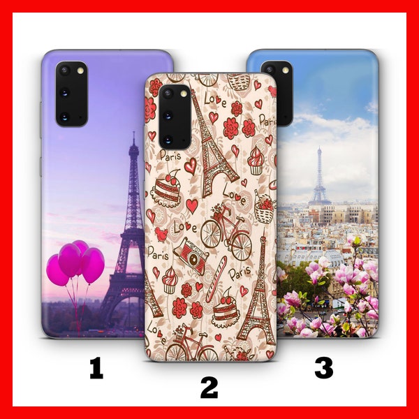 PARiS 3 Phone Case Cover For Samsung Galaxy S20 S21 FE S22 S23 S24 S10 PLuS Ultra France Paris City Love Romance Eiffel Tower French Amore