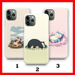 Snorlax 2 Telefoon Case Cover Voor Apple iPHONE 11 12 13 14 15 16 Plus PRO Mini MAX Stripfiguur Hero Van Ball Fight Figuur Hero Animal
