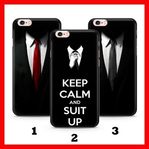 SUiT Up 1 Apple iPhone 5 SE 2020 2022 6 7 8 Xs Xr MaX PLuS Telefonskal Kostym Och Slips Bästa Beteende Posh Svart Kostym Röd Slips Alla Affärer