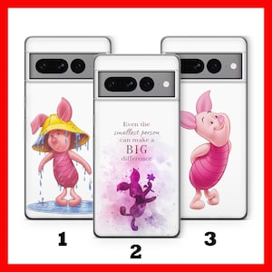 Funda para teléfono PiGLET 1 para Google Pixel 6, 6A, 7, 7A, 8, 8A, 9, 9A Pro XL, Disney, Winnie Pooh, Tigger, Piggy Pig, Oink