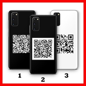 QR-Code Ihre Persönliche Info Case Cover für SAMSUNG GALAxY S20 S21 FE S22 S23 S24 S10 PLUS Ultra Jeder Code, den Sie drucken möchten, Link zu App Ig Etc