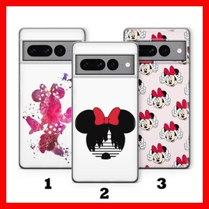 Custodia per telefono Minnie Mouse 2 per Google Pixel 6, 6A, 7, 7A, 8, 8A, 9, 9A, Pro XL, motivo: Castello di Topolino, Disney, Topolino classico
