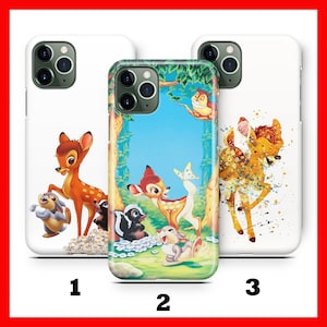 BAMBI Phone Case Cover For Apple iPHONE 11 12 13 14 15 16 Plus PRO MiNI MAX Disne Cartoon Woods Little Deer Fawn Rabbit Thumper Skunk Flower