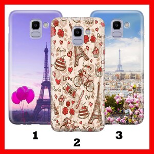 Etui na telefon PARiS 3 do Samsung Galaxy A3 A5 A6 A7 A8 J3 J5 J6 J7 Francja Paryż Miasto Miłości Romans Wieża Eiffla Francuska Miłość Luwr
