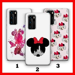 MiNNIE MOUSE 2 HUAWEi P9 P10 P20 P30 P40 LiTE PRO PLuS LG G5 G6 Custodia per telefono ispirata al castello dei cartoni animati Disney Topolino Classico Mouse