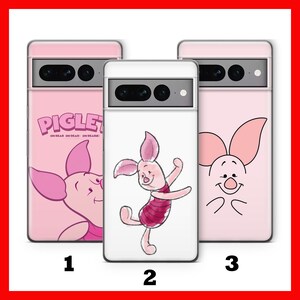 Funda para teléfono PiGLET 2 para Google Pixel 6, 6A, 7, 7A, 8, 8A, 9, 9A Pro XL, Disney, Winnie the Pooh, Tigger, Piggy Pig, Oink