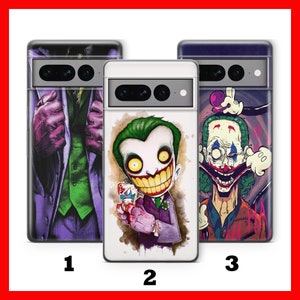 JOKER 1 Telefoon Geval Voor Google Pixel 6 6A 7 7A 8 8A 9 9A Pro XL Modellen Crazy Funny Scary Stripfiguur Op Speelkaarten Mystery Box