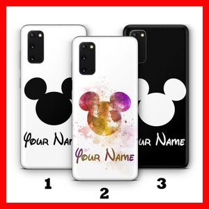 Custodia personalizzata Topolino per Samsung Galaxy S20 S21 S22 S23 S24 FE S25 Plus Ultra Disney con il tuo nome e testo