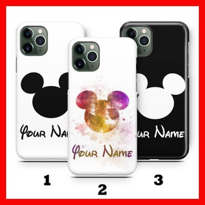 Custodia per telefono PERSONALIZZATA 1 di Topolino per Apple iPhone 11 12 13 14 15 16 Plus PRO MiNI MAX Disney Cartoon con il tuo nome Testo personalizzato