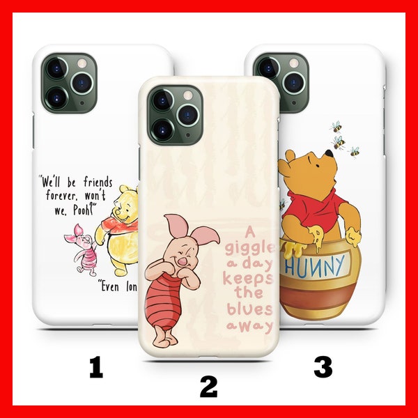 WiNNIE The POOH 1 Apple iPHONE 11 12 13 14 15 Plus PRO MiNI MAX Phone Case Cover inspired by Disney Cartoon Tigger Piglet Rabbit Eeyore