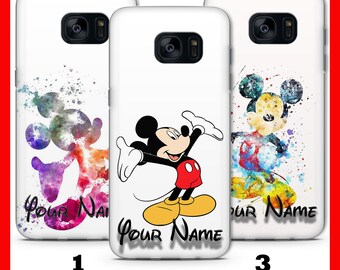 3 personalizowane etui na telefon Myszka Miki do Samsung Galaxy S5 S6 S7 S8 S9 Edge Plus LTE NEO Disney Cartoon z Twoim imieniem