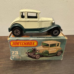 Vintage Matchbox Lesney Model &#39;A&#39; Ford No. 73 with Original Box