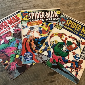 Vintage Marvel Team-Up Spider-Man & Thor Comic PLUS Wood