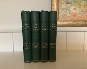 Victorian The Ring and The Book by Robert Browning: 1st Edition, 4-Volume Set