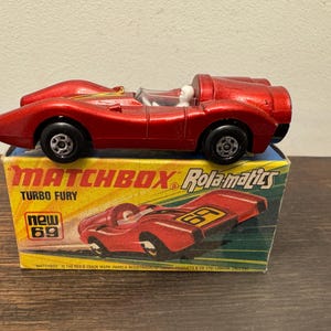 Vintage Matchbox Rolamatics Turbo Fury No.69 - 1970s Diecast Toy with Original Box