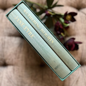 Jane Eyre and Wuthering Heights by Charlotte & Emily Brontë. 1996 Illustrated Folio Society edition of these classic Victorian novels.