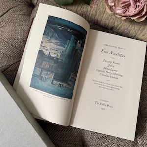 Five Novelettes by Charlotte Brontë. Fabulous Vintage Folio Society Edition Illustrated with the Author&#39;s Own Watercolours. Includes &#39;Julia&#39;