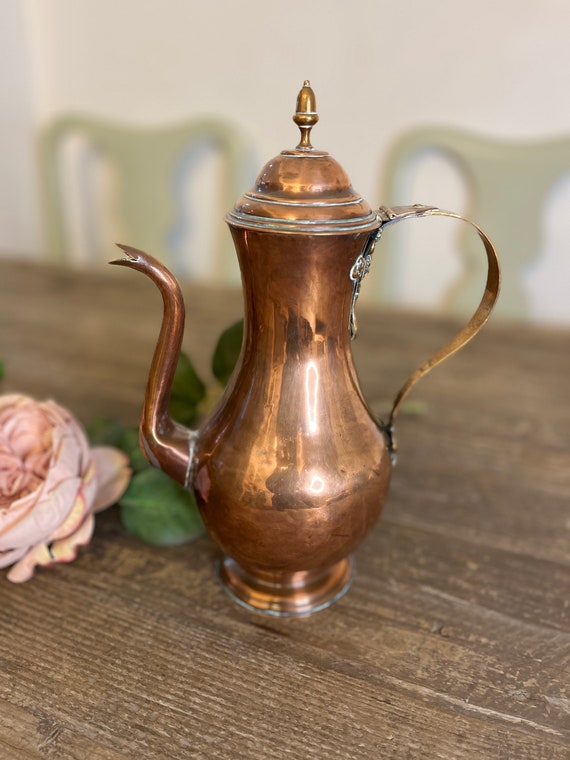 Gorgeous Early 19th Century Copper Coffee Pot Baluster Shape With