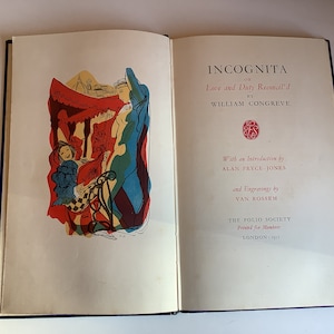 Incognita or Love & Duty Recincil’d by William Congreve. Published by The Folio Society for Members Only 1951. Vintage and Rare.