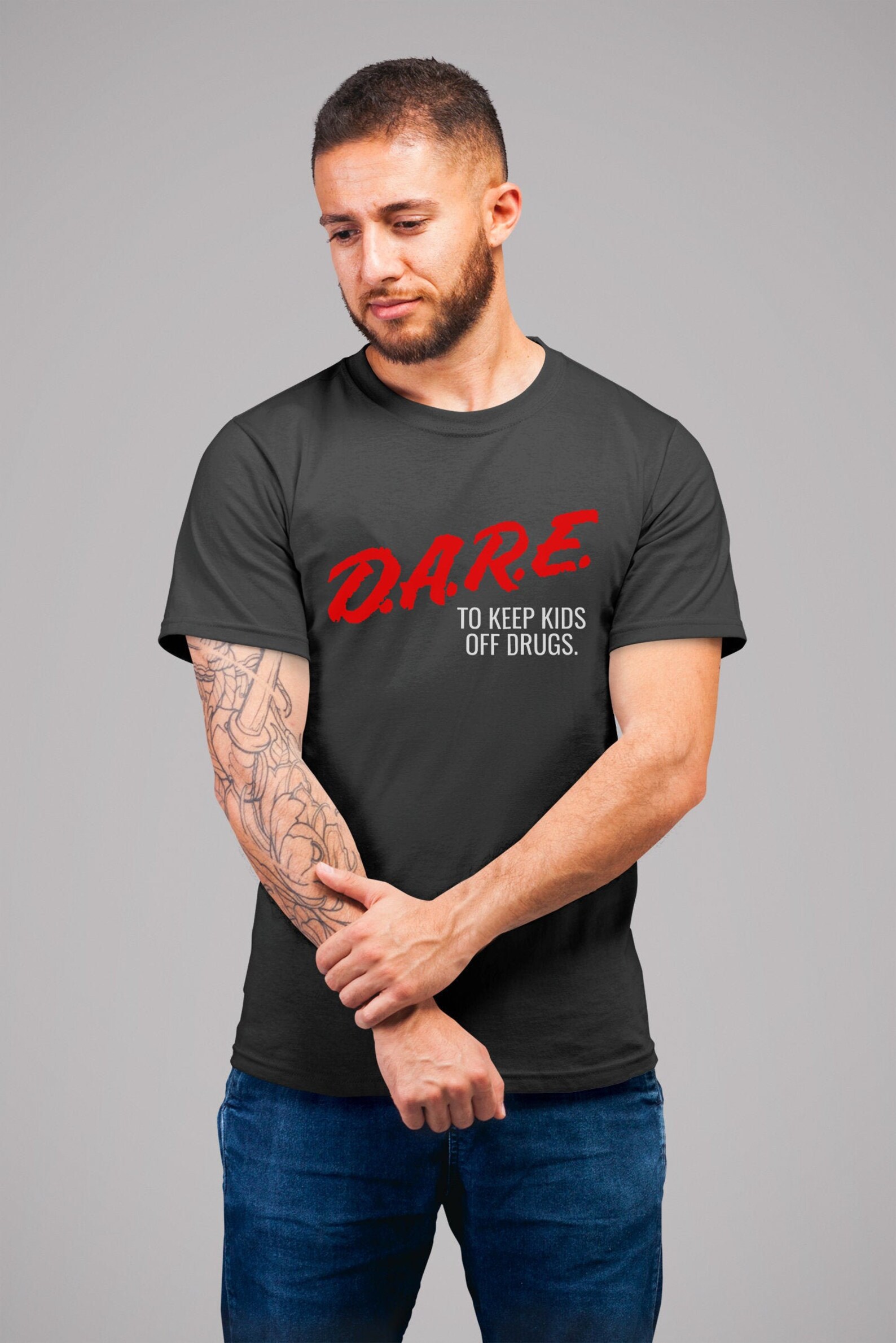Vintage Inspired Dare TShirt Dare Shirt Adult Unisex Soft Etsy