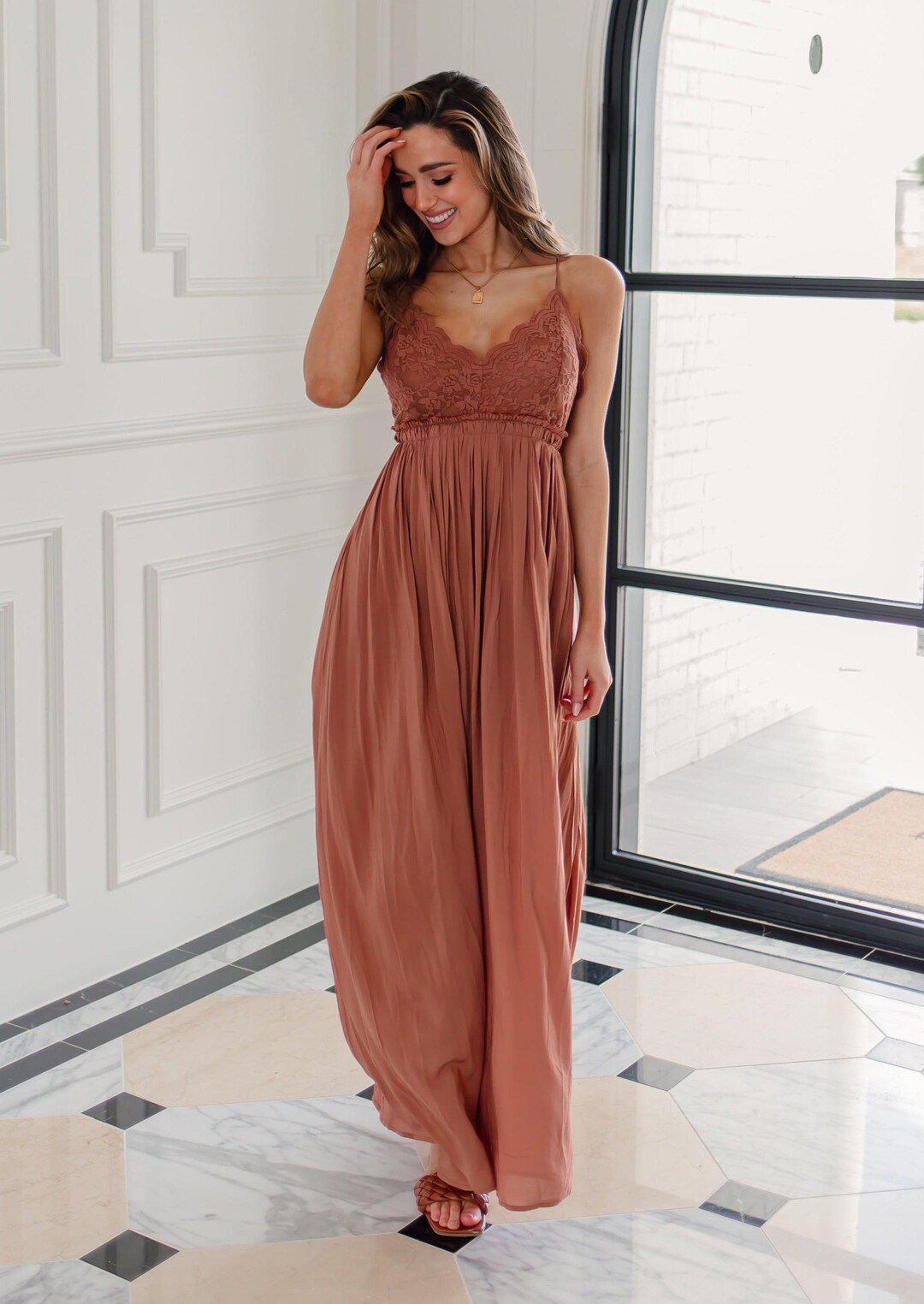 Blossom Breeze Mini Scallop Dress