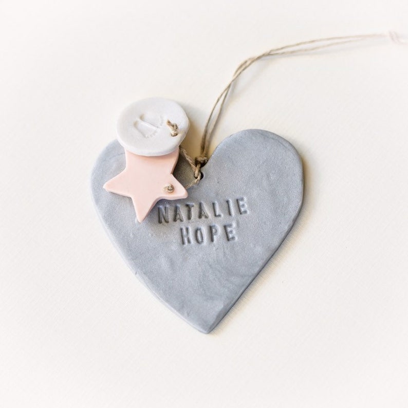 Silver Heart Angel Baby Ornament image 8