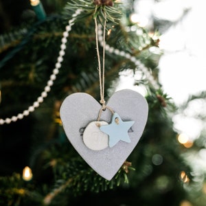 Silver Heart Angel Baby Ornament image 6