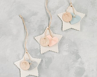 White Star Angel Baby Ornament