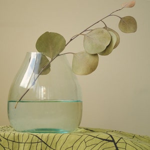 Half a Carafe - Low Vase | Repurposed Decor | Upcycled Glass