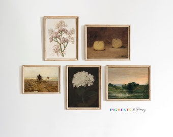 Vintage Gallery Wall Prints, Neutral Gallery Wall Art Set, Vintage Oil Painting Antique French Country Prints PRINTABLE #41