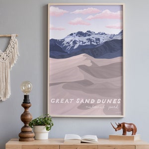 Great Sand Dunes National Park Poster, Colorado National Parks Art, Wandkunst