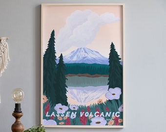 Lassen Volcanic National Park Poster, Lassen Volcanic Art Print, California
