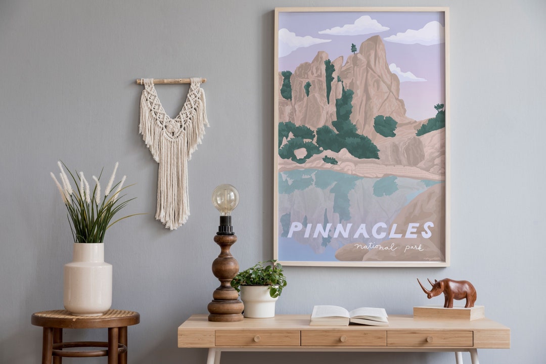 Pinnacles National Park Poster Northern California Wall Art Etsy