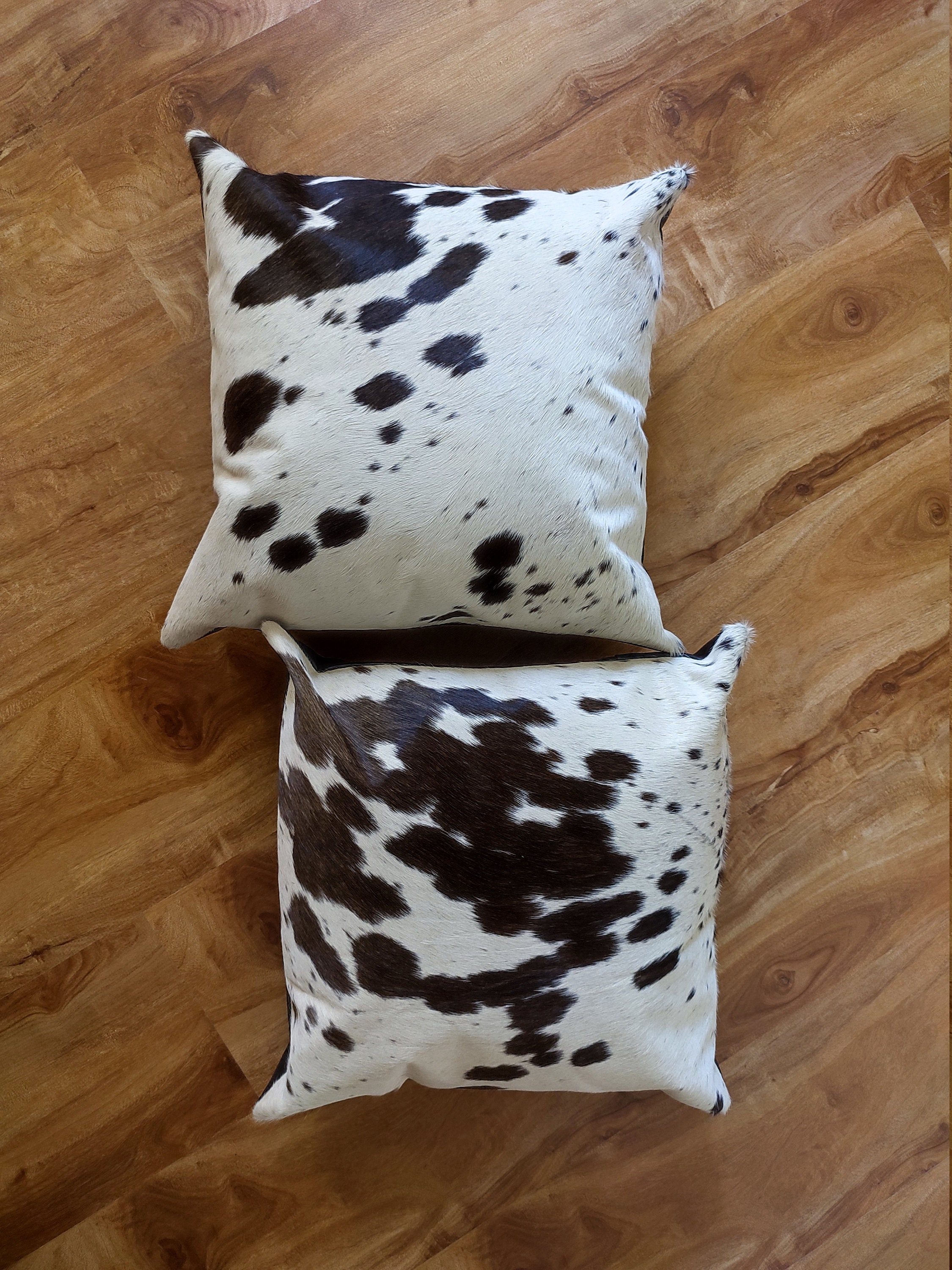 Genuine cowhide Pillow Cushion Covers set 16X16 in Brown and Etsy