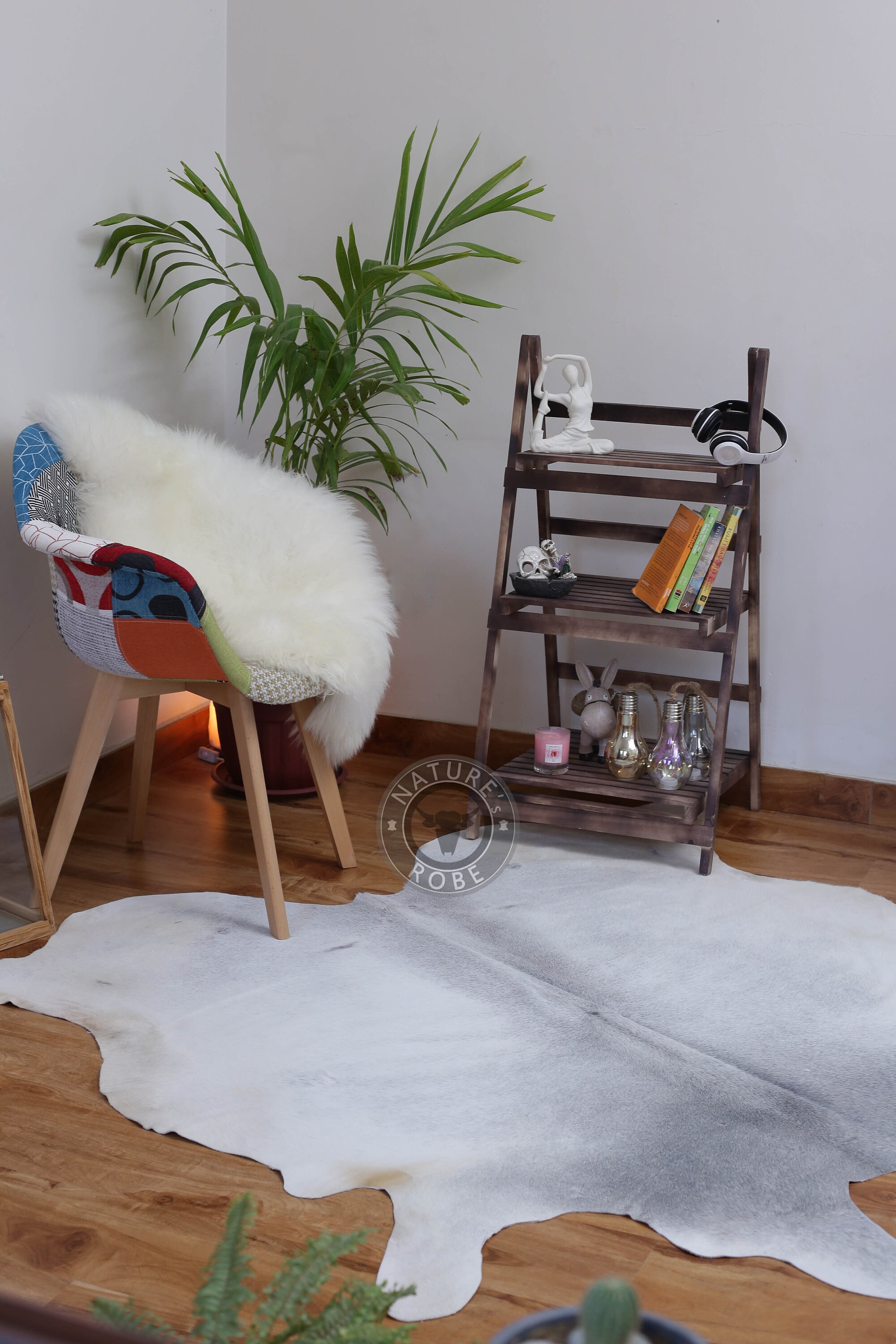 Real Cowhide rug 6x6 sq.ft Grey and white cow Skin Rug Animal Etsy