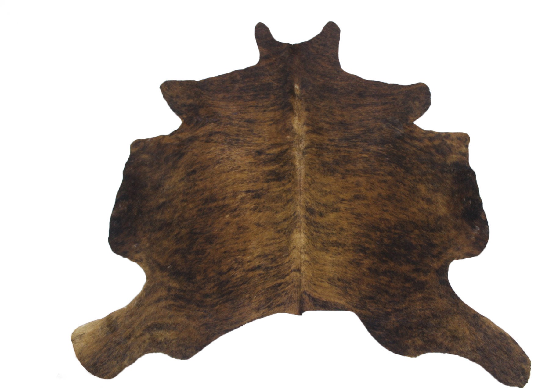 Large Cowhide Area Rug 6x7 ft Exotic Brindle Brown Hair on Etsy