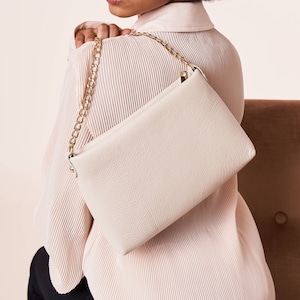 Hermès Evelyne TPM Bag Rose Texas Special Gold and White Strap