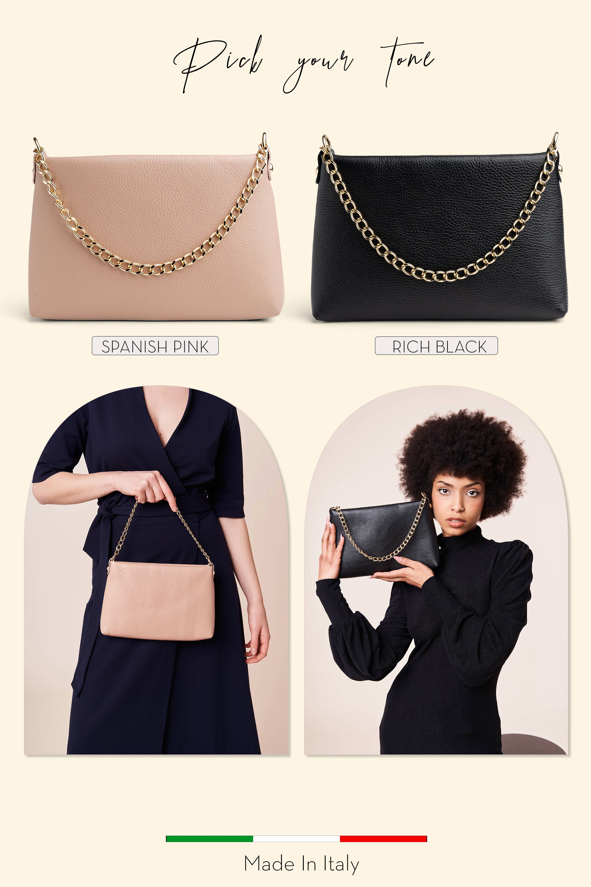Maeve Loop Bag Elegant Italian Leather Shoulder Bag Handcrafted Real Artisan Leather Bag Perfect Gift for Her