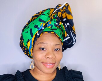 Mawunya Ankara Head Wrap, Head wraps, Protective Hair Styling Tools, Ankara Scarf, African Fabric Scarf