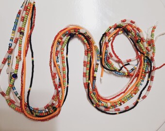 Assorted Waist Waist Beads Bundles of 7, Tie on waist beads
