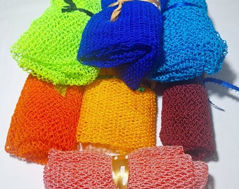 Exfoliating Net Sponges, Exfoliating shower sponges, African net sponges