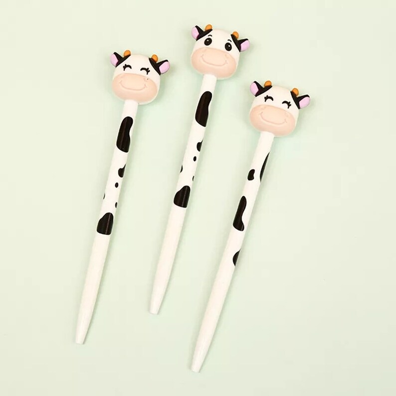 Cow Pen Dairy Cow Pen Moo Cow Pen Push Top Gel Pen Fun Funky Etsy