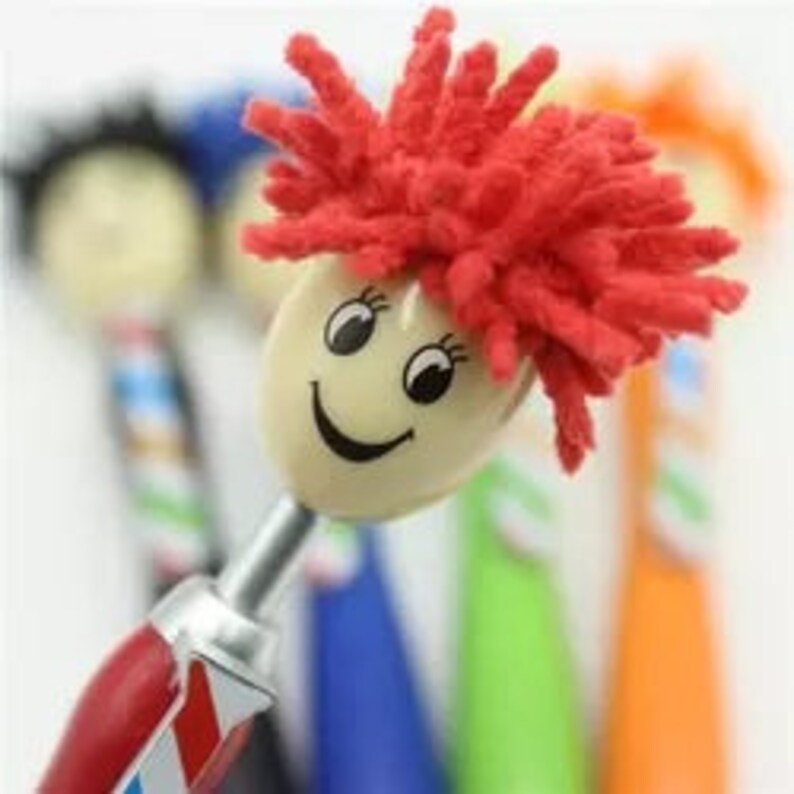 Stylus Pen Biro Pen Duster Head Spaghetti Head Multi Use Stylus Pen Red