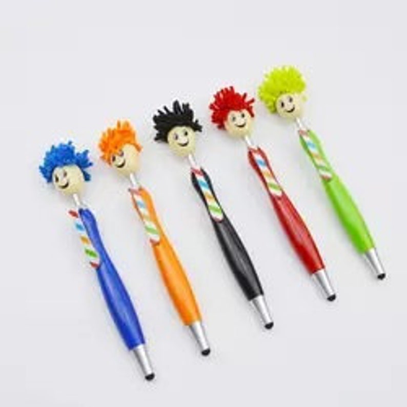 Stylus Pen Biro Pen Duster Head Spaghetti Head Multi Use Stylus Pen Red