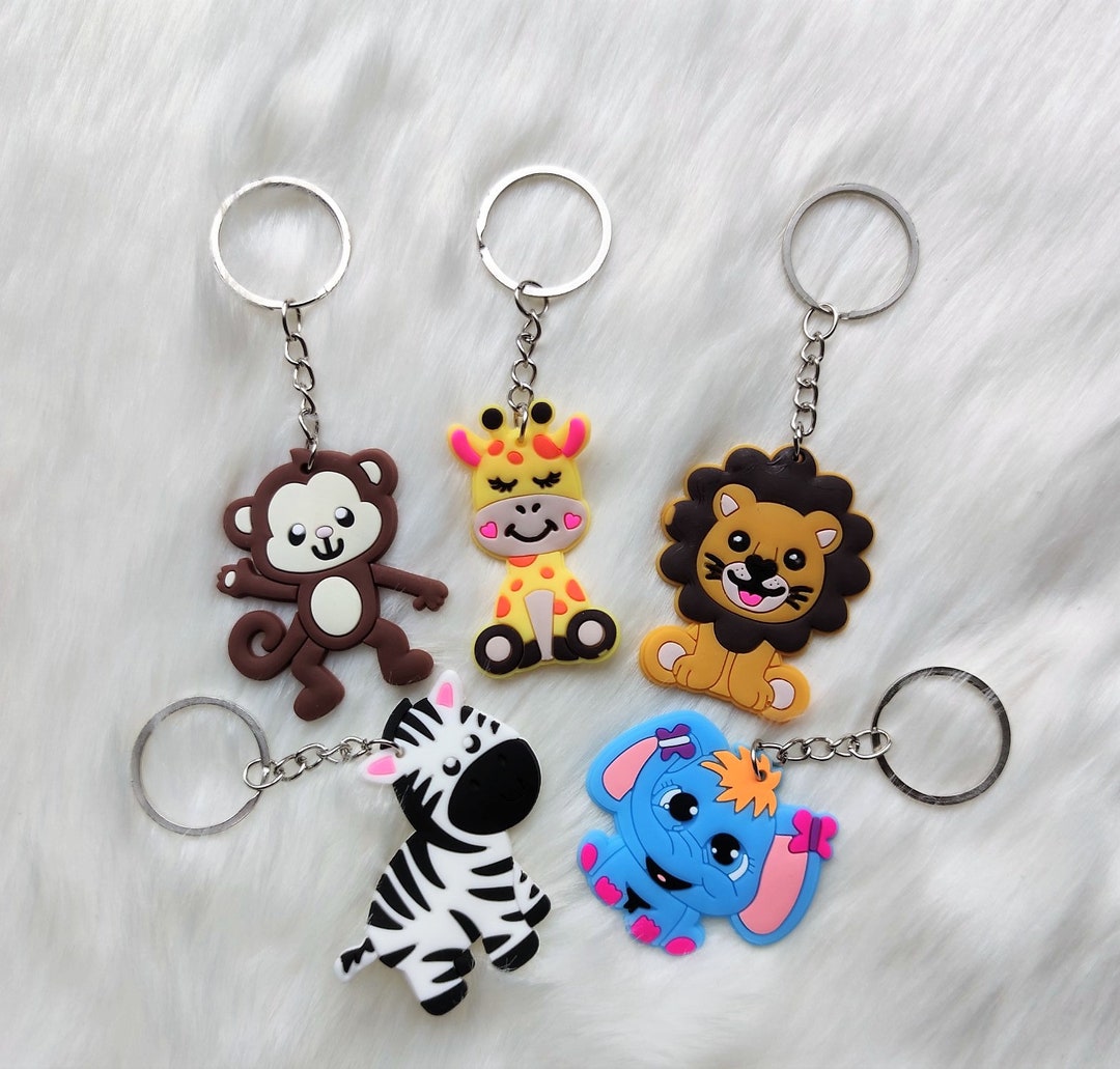 Jungle Safari Keychain Ocean Sea Life Keychain Dino Dinosaur Etsy