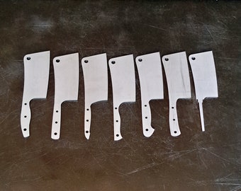 Cleaver Chef Knife Blade Blank (Unfinished): High Carbon or Stainless Steel, DIY Kitchen Knife