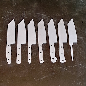 Bunka Chef Knife Blank (Unfinished): Stainless or High Carbon Steel, DIY Kitchen Knife