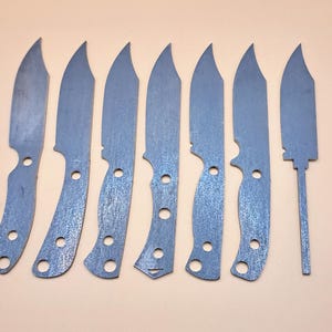 7 Inch Clip Point Knife Blank: High Carbon & Stainless Steel DIY Blade